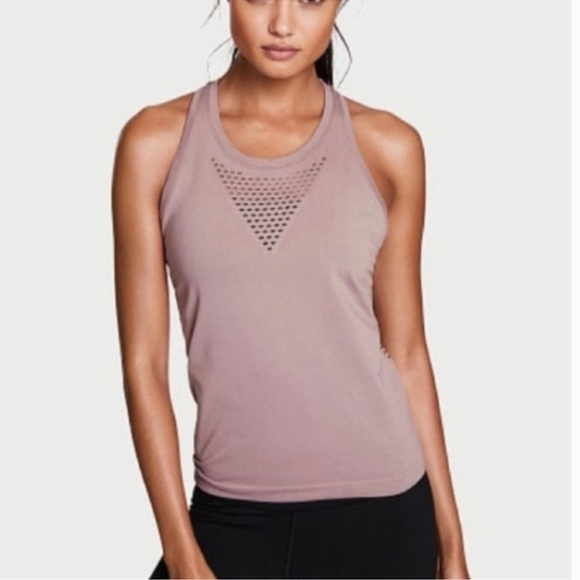 Victoria's Secret Tops - Victoria’s Secret VICTORIA SPORT Seamless Laser Cut Tank Top Size Small